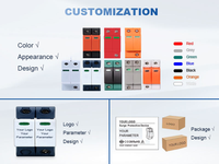Dispositif de protection contre les surtensions T2 2 SPD 40kA Rail DIN 275V/385V 2P/4P pour panneau de distribution de système solaire Parafoudre IEC 61643