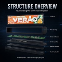 Pantalla LCD Digital para Bares con Ángulo de Visión Amplio de 178 Grados y Entrada Opcional para Menús de Restaurantes, Implementación en Múltiples Tiendas