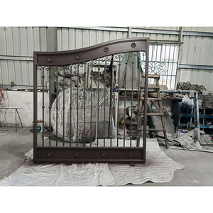 Puertas <span class=keywords><strong>de</strong></span> <span class=keywords><strong>Entrada</strong></span> <span class=keywords><strong>de</strong></span> Hierro Fundido para Casas, Diseño <span class=keywords><strong>de</strong></span> Puerta Principal <span class=keywords><strong>de</strong></span> Hierro Forjado <span class=keywords><strong>de</strong></span> Doble Apertura con Abridor Eléctrico - Product Image 3