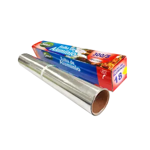 Kertas pembungkus coklat kemasan Foil perak lembaran Aluminium Foil kustom kertas panggang makanan cara gulungan Aluminium Foil