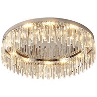 Nouveau plafonnier LED en cristal pour salon, lumière ronde de luxe pour chambre à coucher