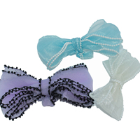 Ruban en organza blanc à bordure perlée, fleurs, emballage cadeau, ruban en mousseline, fil queue de poisson, ruban moiré bouclé pour cadeaux