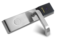 Serrure de porte intelligente sans clé pour hôtel, lecteur de carte de proximité, acier inoxydable, aluminium, porte en bois/acier/verre, carte mémoire Cloud, SDK