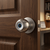 Serrure de porte intelligente en aluminium de qualité supérieure, déverrouillage par empreinte digitale, contrôlée par l'application Tuya, pour portes d'entrée en bois, acier, laiton, acier inoxydable