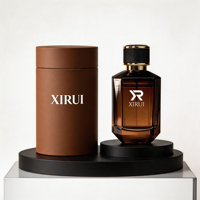 Flacon de parfum en verre ambré/givré personnalisable avec logo, 30 ml, 50 ml, flacon de parfum vide de luxe, boîte cadeau personnalisable