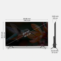 Televisor Inteligente HDTV 4K de 50 Pulgadas con WiFi, Frecuencia de Actualización de 120Hz, Diseño Delgado Android para Uso Comercial, Full HD 1080p, Retroiluminación LED LCD