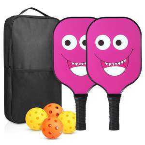 Juego de Palas de Pickleball de Fibra de Vidrio Personalizadas para Niños, Núcleo de Panal, Ligeras, Duraderas, Raqueta de 14 mm, Bolsa de Transporte de Poliéster, Interior - Product Image 6