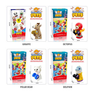 17 styles de jouets en peluche doux et mignons pour enfants, animaux de dessin animé, marionnettes de boxe interactives parent-enfant avec effets sonores - Product Image 5