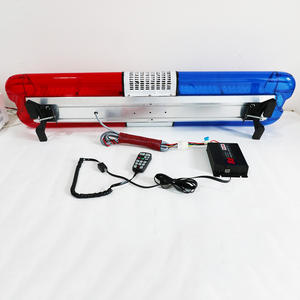 Barre lumineuse stroboscopique LED haute luminosité rouge bleu avertissement sur le toit pour camions ambulances TS-200 sirène 12V amplificateur haut-parleur Accord - Product Image 3