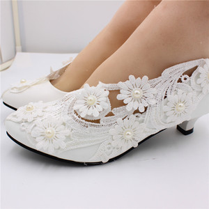 High Quality New Fashion Bridal <strong>Shoes</strong> Plus <strong>Size</strong> Women's Low Heel High Heel Pointed fairy Wedding Bridesmaid Sho - Product Image 2
