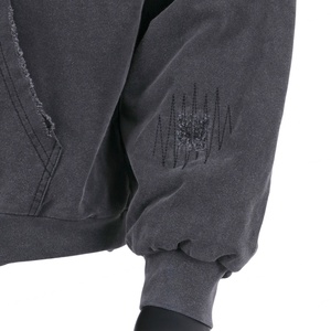 เสื้อฮู้ดแบบสวมหัวสำหรับผู้ชายผ้าคอตตอนโอเวอร์ไซส์พิมพ์ลายดิจิตัลโอเวอร์ไซส์ผ้าซักแบบกำหนดเอง - Product Image 5