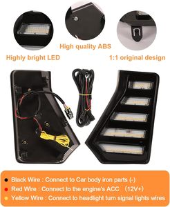 Nhà Sản Xuất Xe Phía Trước Ánh Sáng Lần Lượt Tín Hiệu Đèn LED Đèn Sương Mù Ban Ngày Chạy Đèn <span class=keywords><strong>DRL</strong></span> Cho Toyota Tacoma 2024 2025 - Product Image 5