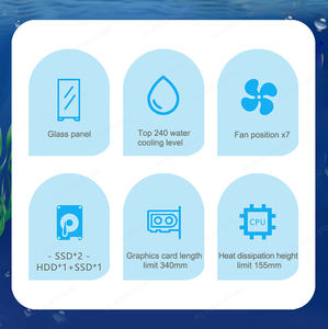 Boîtier PC <span class=keywords><strong>Gamer</strong></span> Mid-Tower en Acier MicroATX <span class=keywords><strong>Gamer</strong></span>-X avec Fenêtre Latérale, Ports USB 3.0 et Type-C - Nouveau Design Populaire en Stock - Product Image 2