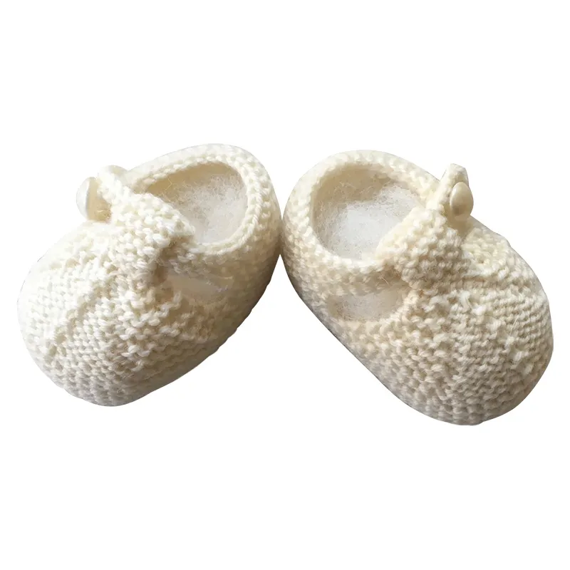 Yeni tasarım pamuklu kumaş bebek patik örme bebek Bootie sıcak ve yumuşak kış bebek patik