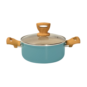 คุณภาพสูงปรับแต่งNon-Stickด้านล่างอลูมิเนียมปลอมกระทะพร้อมฝาแก้ว - Product Image 4