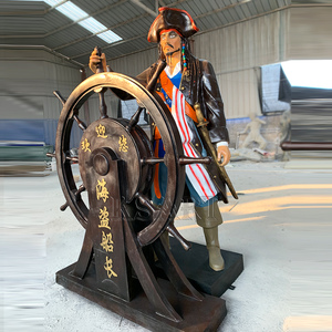 Estatua de <span class=keywords><strong>Pirata</strong></span> para Decoración de Parques Infantiles, Escultura de Resina para Interiores, Personaje para Parques, Plazas, Dormitorios, Cines, Bares, Timonel <span class=keywords><strong>Pirata</strong></span> - Product Image 3