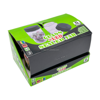 Tarro de vidrio al por mayor estilo Rasta con 6 unidades/exhibidor, logotipo personalizado, productos de vidrio para fumar, almacenamiento de vidrio para tiendas de fumar
