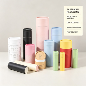 Envase Cilíndrico <span class=keywords><strong>de</strong></span> Cartón Kraft Personalizado con Base Metálica y Apertura Fácil para Cereales, Granola, <span class=keywords><strong>Avena</strong></span> y Mezcla para Desayuno - Product Image 2