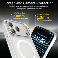 NOUVEAU Étui de protection intégrale pour appareil photo, hybride fin en TPU et PC, avec support d'objectif, antichoc et magnétique pour iPhone 18 17 16 Pro Max