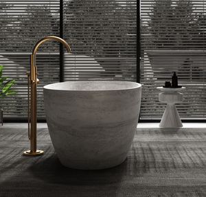 Baignoire autoportante de style européen Baignoire pour adultes en pierre acrylique à surface solide - Product Image 6
