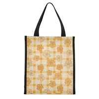 Sac isotherme réutilisable en nylon imperméable jaune à motif floral Palaka Hawaï Puakenikeni personnalisé, sac de déjeuner portable et tendance