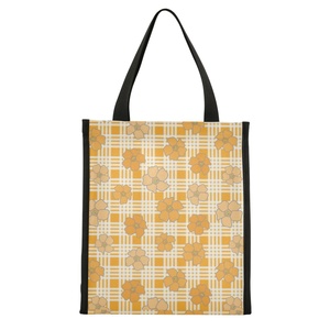 Custom Print Yellow Palaka Hawaii Puakenikeni Flower Lunch Box Reusable Lunch Tote Bags Leakproof Portable Cooler Bag for Women - Product Image 2