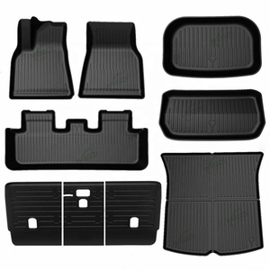 Custom 2023 Car Accessories Cover 5 Piece Seat 3D Mat for All Weather Waterproof Back Trunk Floor Mats Tesla Model Y Full Set