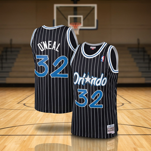 Camiseta de Baloncesto para Jóvenes Swingman 32 Negra con Rayas Sublimadas, Cuello Redondo, Transpirable - Product Image 3