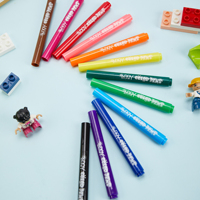 Marqueur de peinture 12 couleurs lavable non toxique avec stylo aquarelle jumbo pour l'école