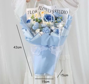 2025 nuevo 100% regalos creativos hechos a mano producto tejer ramo grande flores de ganchillo de algodón para regalos de cumpleaños de boda - Product Image 6
