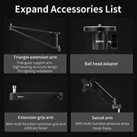 Selens RigTree Brazo de Extensión Triangular para Director Easy Station Cart Workstation, Marco de Soporte, Accesorios, 1, 2, 2, 2