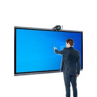 Tableau blanc électronique LED 4K infrarouge multi-touch 20 points 16:9 de 65 pouces pour conférences, enseignement et formation d'entreprise