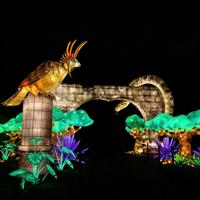 Lanternes de dinosaures pour l'extérieur et l'intérieur, décoration de festival, imperméables, faites à la main, en acier et tissu de soie, lumières LED, décoration de parcs et d'événements