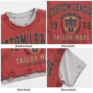 เสื้อยืดคอกลมโอเวอร์ไซส์ทรงบ็อกซี่ ผ้าคอตตอนหนานุ่มฟอกสีสไตล์วินเทจ พิมพ์ลายกราฟิก สตรีทแวร์ รับทำโลโก้ตามสั่ง คุณภาพสูง เสื้อยืดผู้ชาย - Product Image 3