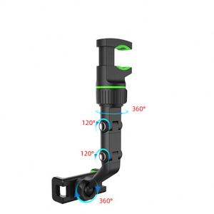 X422 Universal Car <b>Mirror</b> 360 Rotation Adjustable <b>Foldable</b> Flexible Cell Phone Mount Convenient Rearview Mobile Phone Holder - Product Image 3
