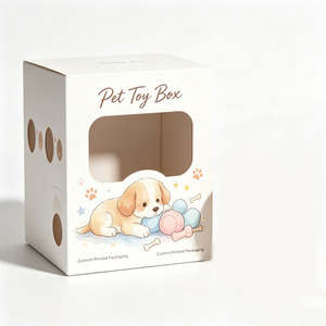 Wholesale <b>Window</b> Display Pet Toy Packaging Box Custom Printed Foldable Cardboard Retail Box for Pet Dog Cat Toys - Product Image 2