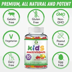 All'ingrosso personalizzabile per bambini multivitaminico gommoso vitamina b12 gummie multi vitamina gommosa per i bambini