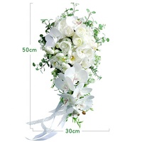Porte-bouquet de mariée blanc pour fleurs, bouquet de fleurs de mariage pour la mariée
