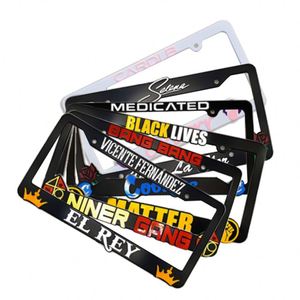 Custom Design Uv Printing Black Plastic <b>License</b> Plate <b>Frame</b> for Cars Decoration - Product Image 1