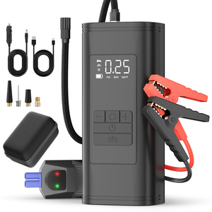 เครื่องสูบลมยางรถยนต์พร้อมจั๊มพ์สตาร์ท 12V หน้าจอดิจิตอล กระแสไฟสูงสุด 300A ออลอินวัน - Product Image 1