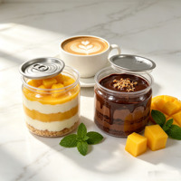 Pot à gâteau en plastique transparent vide pour mousse, dessert en couches, emballage de collations