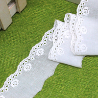 Dentelle anglaise vintage sexy en coton brodé floral pour la confection de robes, projets DIY et sacs, 4,1 cm