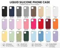 Coque de téléphone en silicone liquide TOPIN SRP-E016, toucher doux, antichoc pour iPhone, plusieurs couleurs, personnalisable, épaisseur 23,8 mm
