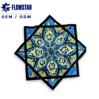 Foulard de festival Flow Star en tissu imprimé numérique de base, 24 pouces, pour événements, fêtes, cadeaux, raves, vente en gros