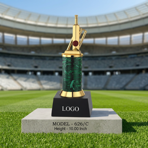 Gold Plated Metal Sports Trophy Model 10 Inch <b>Engraved</b> Durable Award for Tournament Ceremonies or champion awards - Product Image 1