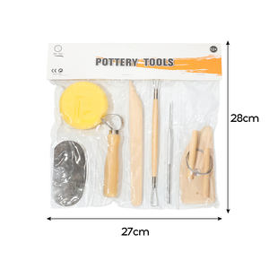 BOMEIJIA 8 pièces outil de sculpture en argile manche en bois poterie sculpture Kit d'outils outils essentiels en argile céramique pour débutant - Product Image 3