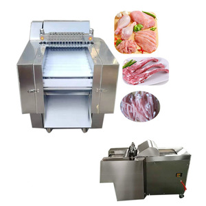 Automatic Chicken Duck <b>Meat</b> Cutter Commercial Pork Ribs Bone Cutting Machine Conveyor Belt Frozen <b>Meat</b> Dicer - Product Image 1