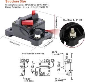 Manuel sıfırlama ile 12V-48V DC devre kesici - Product Image 6