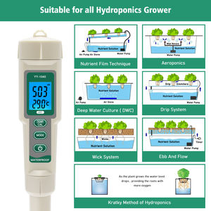 Medidor de pH Profesional 4 en 1 Resistente al Agua IP67 PH-3508L - Medidor de TDS/EC/Temperatura para Hidroponía, Acuarios y Agua Potable - Product Image 5