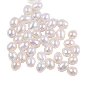 ลูกปัดมุกน้ำจืดสีขาวธรรมชาติ ขนาด 9.5-10 มม. สำหรับงาน DIY เครื่องประดับทำมือ มีตัวเลือกสีชมพู - Product Image 4